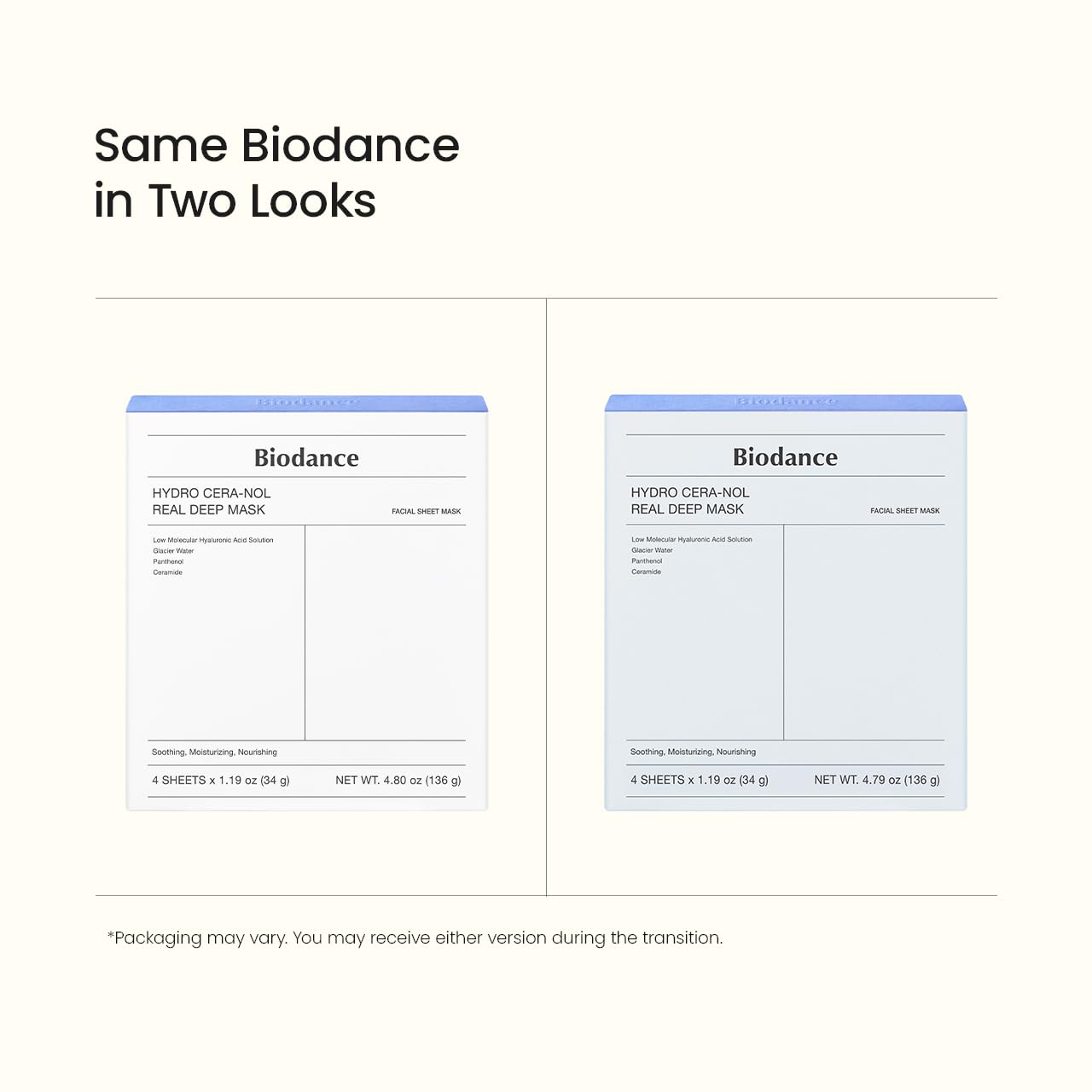 BIODANCE Bio-Collagen Real Deep Mask, Hydrating Overnight Hydrogel Mask, Pore Minimizing, Elasticity, Plumping Improvement, Korean Skin Care, Valentines Day Gifts for Her | 1.19oz(34g) x 4ea