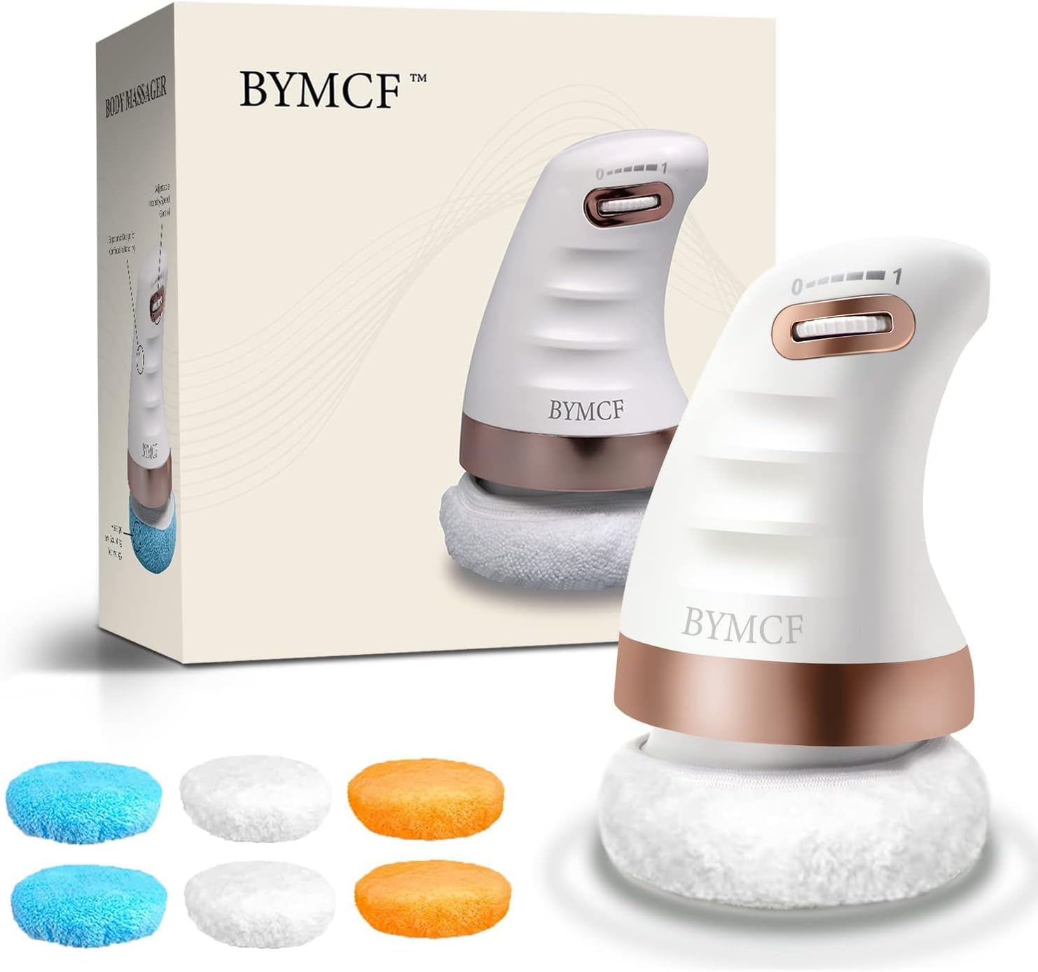 BYMCF-Beldogne Body Sculpt with 6 Washable Pads, Apply to Abdomen, Arms, Legs and Other Body Parts, White, 1.0 Count