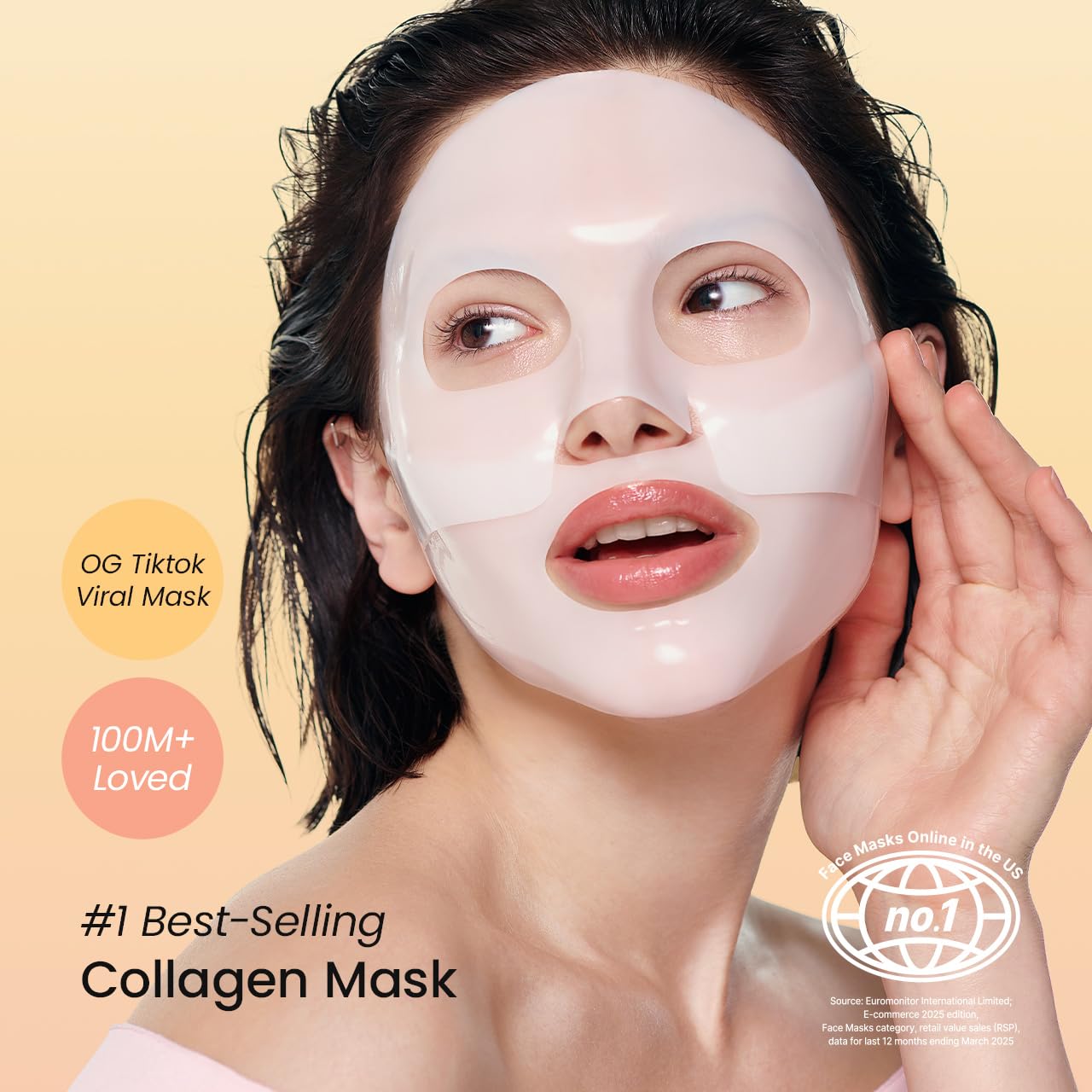 BIODANCE Bio-Collagen Real Deep Mask, Hydrating Overnight Hydrogel Mask, Pore Minimizing, Elasticity, Plumping Improvement, Korean Skin Care, Valentines Day Gifts for Her | 1.19oz(34g) x 4ea